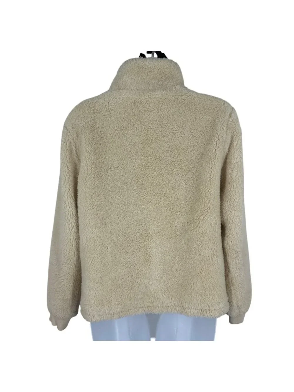 J. Crew Factory Full Zip Ivory Faux Fur Teddy Coat Size XS